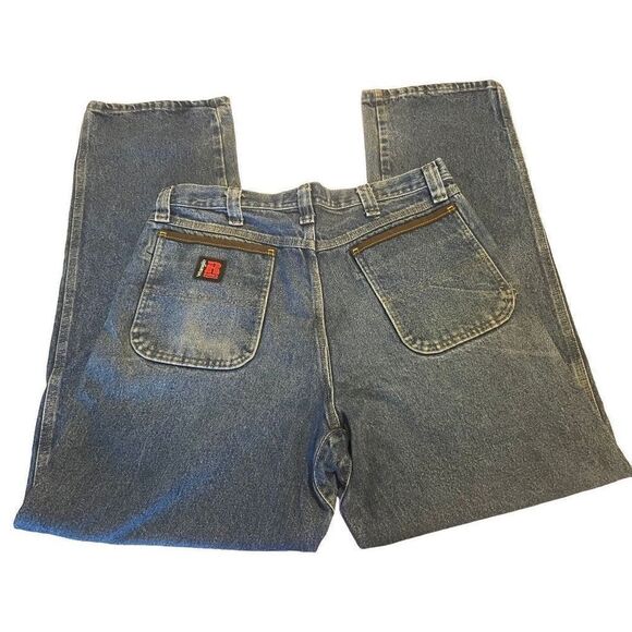Wrangler Men's Riggs Workwear Jeans Leather Hook Tool Pockets Denim Straight Leg - Picture 14 of 14